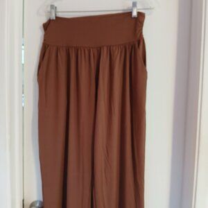 Anybody Women's Yoga Straight Leg Pants Brown SZ L NWOT